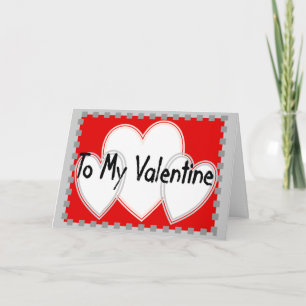 Festiva A mis corazones blancos de la tarjeta del día de