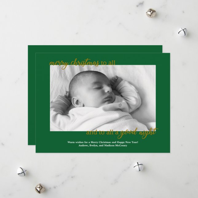 Festiva A todos una buena tarjeta de Navidades nocturnos (Anverso/Reverso In Situ)