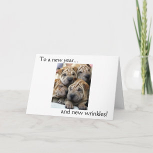 Festiva ¡A un Año Nuevo… y a las nuevas arrugas! Tarjeta