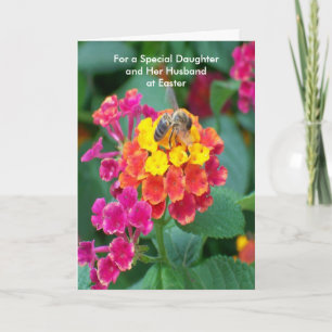 Festiva Abeja feliz de la tarjeta de la hija y del yerno
