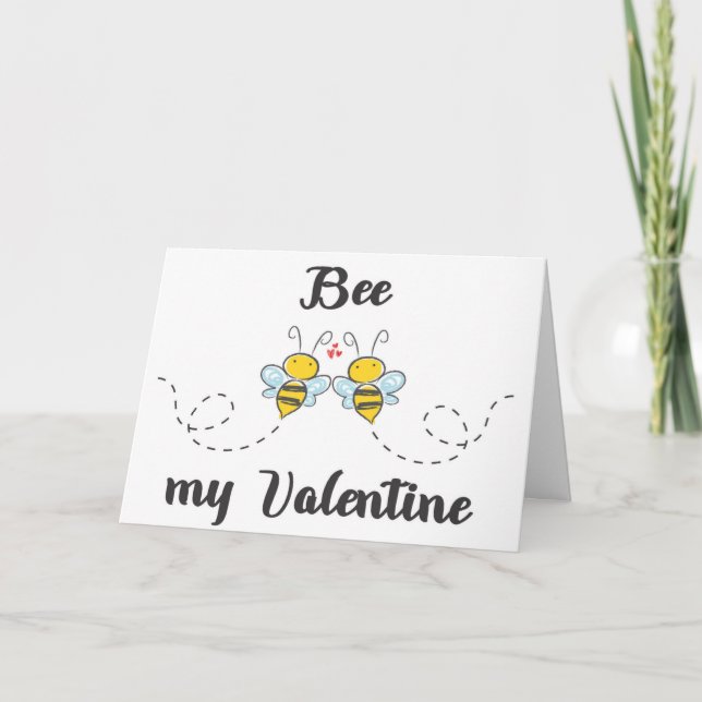 Festiva Abeja mi tarjeta del día de San Valentín (Anverso)