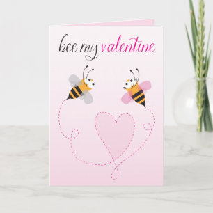 Festiva Abeja mi tarjeta del día de San Valentín - tarjeta