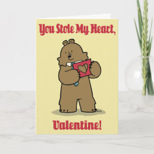 Festiva Abogado del oso "Corazón robado" - Tarjeta de San 