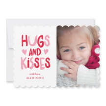 Abrazos y besos | Tarjeta fotográfica El día de Sa