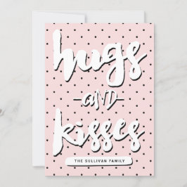 Festiva Abrazos y besos | Tarjeta fotográfica El día de Sa