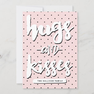 Festiva Abrazos y besos   Tarjeta fotográfica El día de Sa