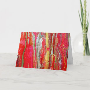 FESTIVA ABSTRACCIÓN ARDIENTE - TARJETA DE FELICITACIÓN