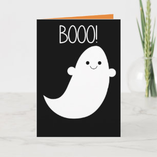 Festiva ¡Abucheo! Tarjeta de Halloween del fantasma