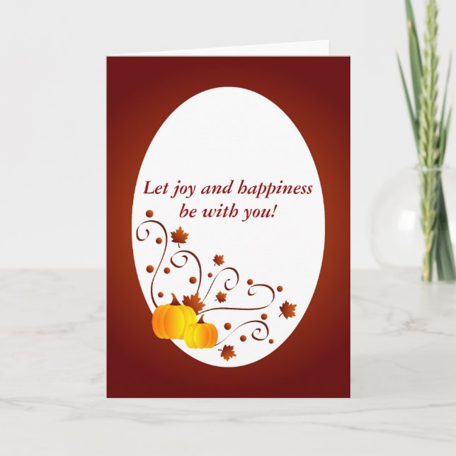 Festiva Acción de gracias feliz - tarjeta (Anverso)