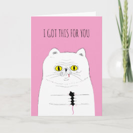 Festiva Actual tarjeta del gato y del ratón