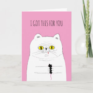 Festiva Actual tarjeta del gato y del ratón