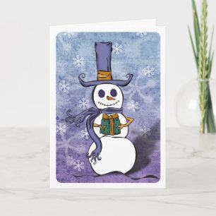 Festiva Actual tarjeta del muñeco de nieve