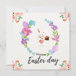 Festiva acuarela Diseño de tarjeta de saludo de Pascua