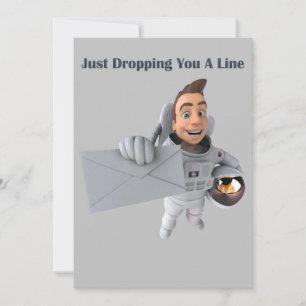 Festiva Adorables Personalizado 3D Tarjeta Astronauta Cute