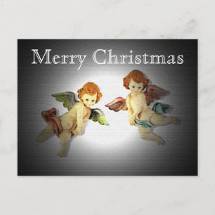 Festiva Adorando la postal de los Navidades de Cherubs
