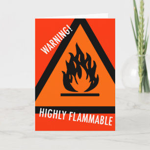 Festiva Advertencia: Tarjeta inflamable
