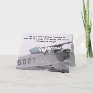 Festiva ¡Aero- Santa! - Tarjeta de felicitación