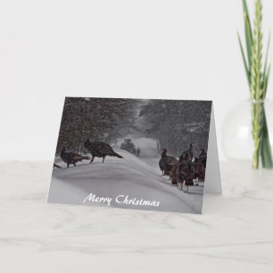 Festiva Afortunada tarjeta de Navidades turcos