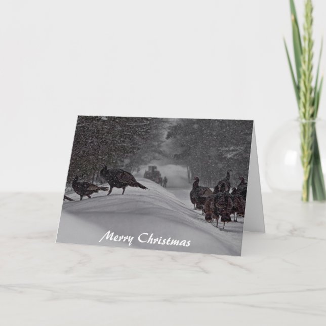 Festiva Afortunada tarjeta de Navidades turcos (Anverso)