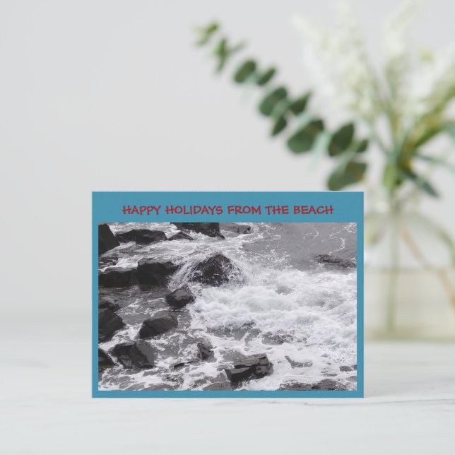 Festiva Agua de vacaciones es postal mágica (Anverso de pie)