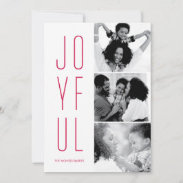 Festiva Alegre tarjeta de vacaciones multifoto moderna