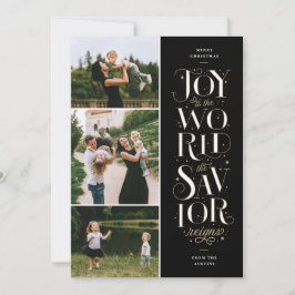 Festiva Alegría al mundo: Tarjeta de Navidades religiosos