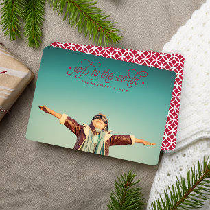 Festiva Alegría elegante   Tarjeta fotográfica de vacacion