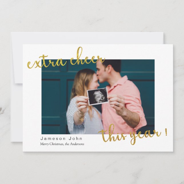 Festiva alegría extra este año tarjeta de vacaciones de in (Anverso)