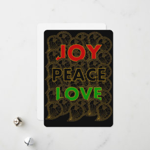 Festiva Alegría Paz Amor – Tarjeta de Arte Geométrico de C