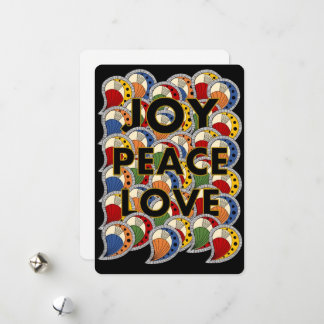 Festiva Alegría Paz Amor – Tarjeta de Arte Geométrico de C