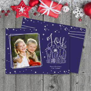 Festiva Alegría por la tarjeta de Navidades de fotografía 