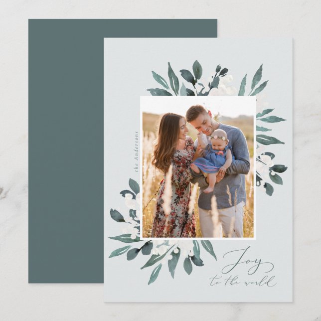 Festiva Alegría por la tarjeta fotográfica de feriado mund (Anverso / Reverso)