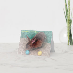 Festiva Algún conejito le ama tarjeta de pascua