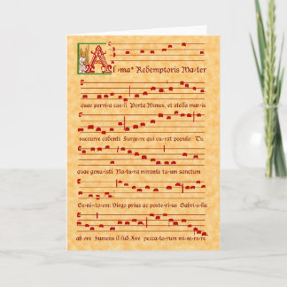 Festiva Alma Redemptoris Mater con tarjeta de ángel