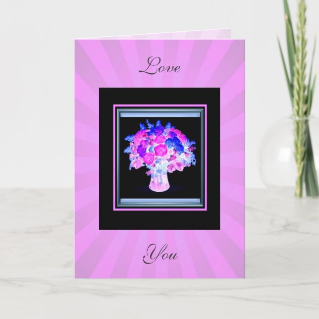 Festiva Ama tu tarjeta floral (Anverso)