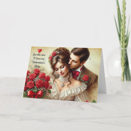 Festiva Amar a mi esposa El día de San Valentín tarjeta de