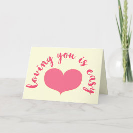 Festiva Amarte es fácil - Tarjeta de felicitación de presu