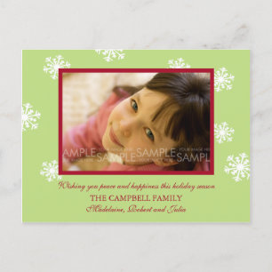 Festiva Amaryllis Snowflakes : Postal fotográfica de Navid
