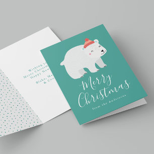 Festiva Amigos Lindos del Invierno Oso Polar Tarjeta sin F