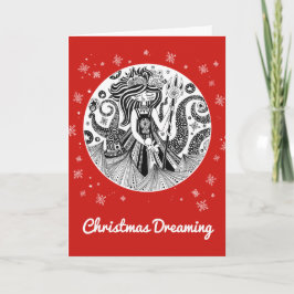 Festiva Amistad Navidades Tarjeta Gingerbread Sea Witch