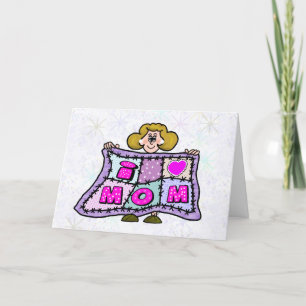 Festiva Amo la tarjeta de saludo Quilt