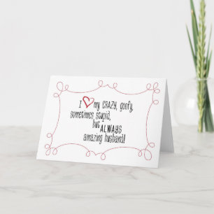 Festiva Amo mi tarjeta loca del marido