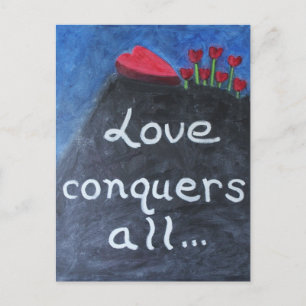 Festiva AMOR CONQUISTE TODA postal de San Valentín
