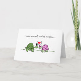 Festiva Amor de Tortuga - Tarjeta de San Valentín o Aniver