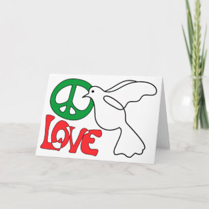 Festiva Amor por la paz y una tarjeta de saludo de vacacio