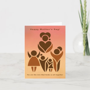 Festiva Amor que nos une Tarjeta del Día de la Madre