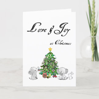 Festiva Amor y alegría en los Navidades - TARJETA