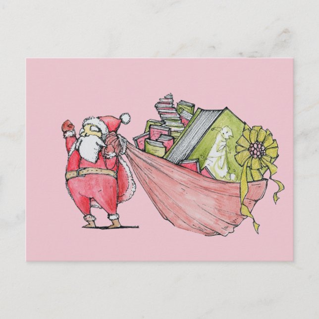 Festiva Amores de Papá Noel para leer la postal del (Anverso)