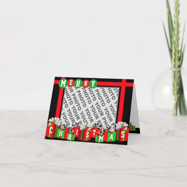 Festiva Añadir la caja de regalo de la tarjeta navideña de (Anverso)