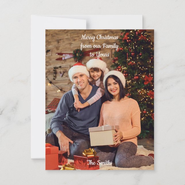 Festiva Añadir su propia tarjeta de Navidades de imagen (Anverso)